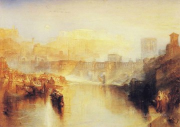  antigua Pintura - Antigua Roma Desembarco de Agripina con las cenizas de Germánico Turner